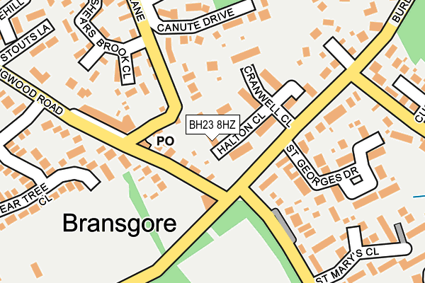 BH23 8HZ map - OS OpenMap – Local (Ordnance Survey) BH23 8HZ map - OS OpenMap – Local (Ordnance Survey)