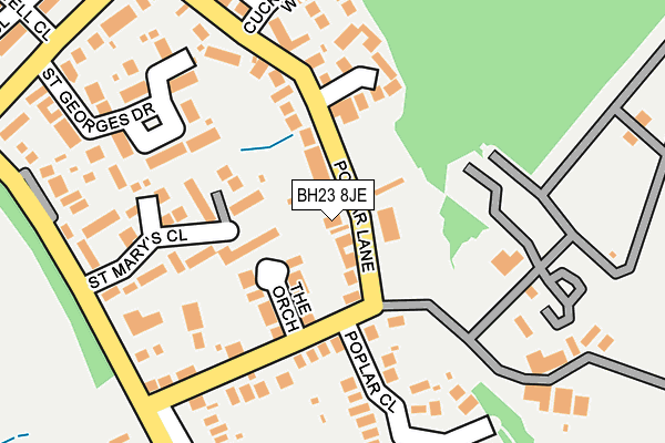 BH23 8JE map - OS OpenMap – Local (Ordnance Survey) BH23 8JE map - OS OpenMap – Local (Ordnance Survey)