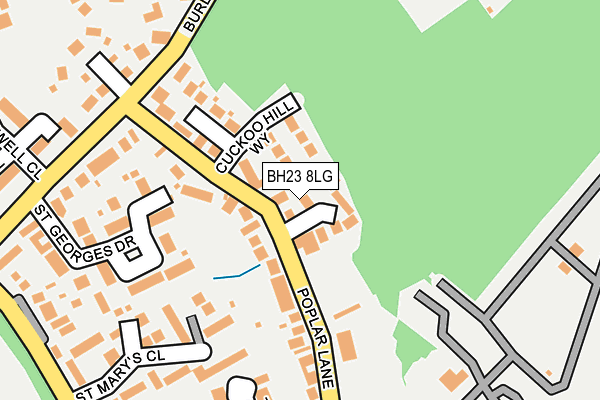 BH23 8LG map - OS OpenMap – Local (Ordnance Survey) BH23 8LG map - OS OpenMap – Local (Ordnance Survey)