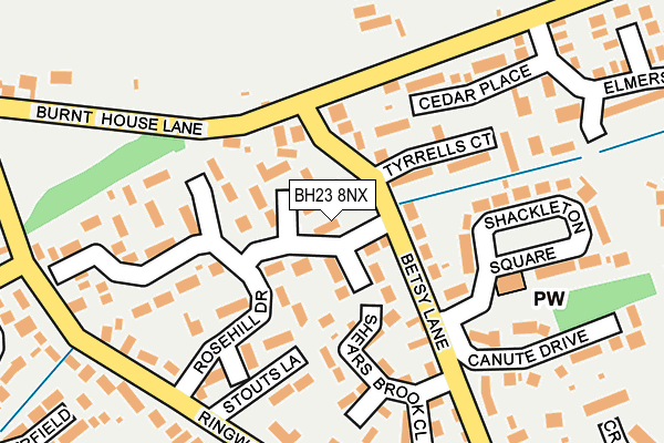 BH23 8NX map - OS OpenMap – Local (Ordnance Survey) BH23 8NX map - OS OpenMap – Local (Ordnance Survey)