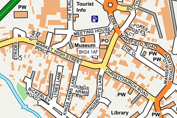 BH24 1AF map - OS OpenMap – Local (Ordnance Survey) BH24 1AF map - OS OpenMap – Local (Ordnance Survey)