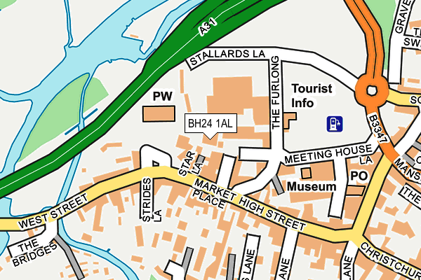 BH24 1AL map - OS OpenMap – Local (Ordnance Survey) BH24 1AL map - OS OpenMap – Local (Ordnance Survey)