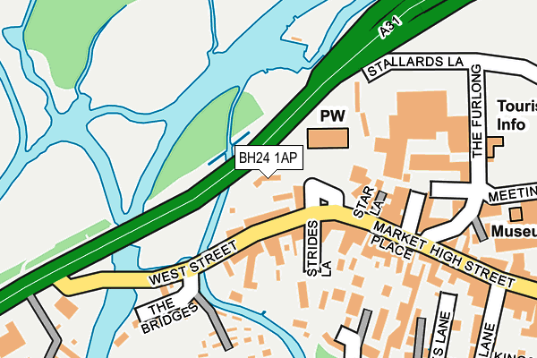 BH24 1AP map - OS OpenMap – Local (Ordnance Survey) BH24 1AP map - OS OpenMap – Local (Ordnance Survey)