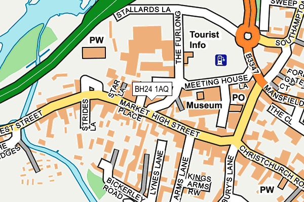 BH24 1AQ map - OS OpenMap – Local (Ordnance Survey) BH24 1AQ map - OS OpenMap – Local (Ordnance Survey)
