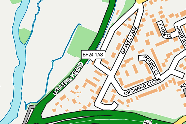 BH24 1AS map - OS OpenMap – Local (Ordnance Survey) BH24 1AS map - OS OpenMap – Local (Ordnance Survey)