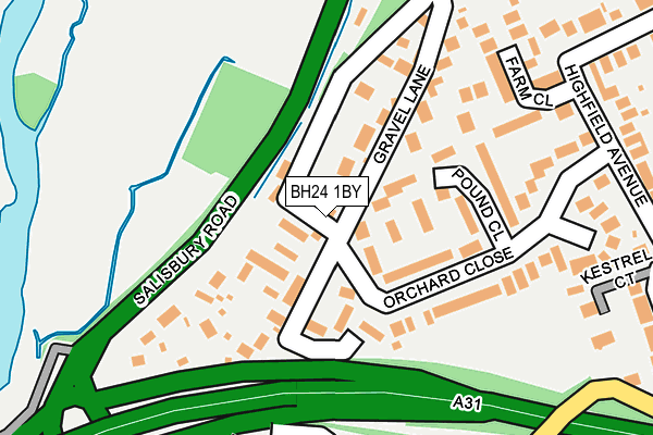 BH24 1BY map - OS OpenMap – Local (Ordnance Survey)