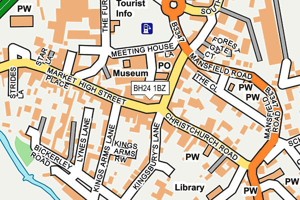 BH24 1BZ map - OS OpenMap – Local (Ordnance Survey) BH24 1BZ map - OS OpenMap – Local (Ordnance Survey)