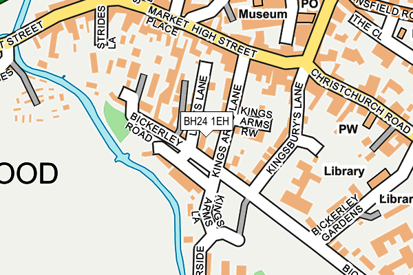 BH24 1EH map - OS OpenMap – Local (Ordnance Survey) BH24 1EH map - OS OpenMap – Local (Ordnance Survey)