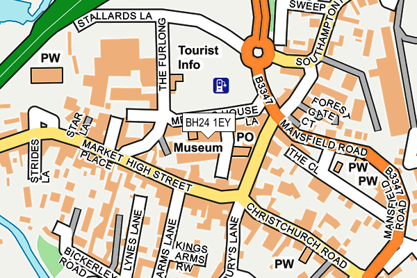 BH24 1EY map - OS OpenMap – Local (Ordnance Survey) BH24 1EY map - OS OpenMap – Local (Ordnance Survey)