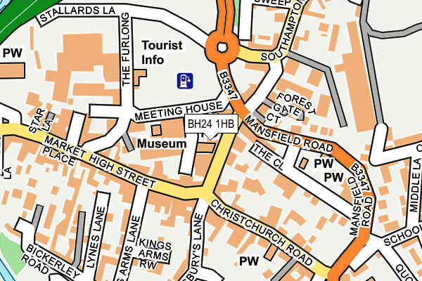 BH24 1HB map - OS OpenMap – Local (Ordnance Survey) BH24 1HB map - OS OpenMap – Local (Ordnance Survey)