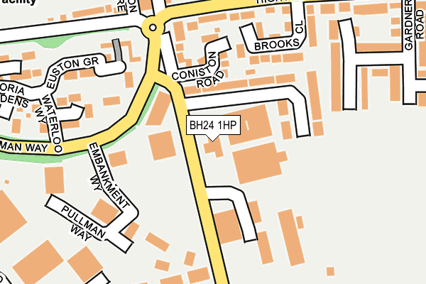 BH24 1HP map - OS OpenMap – Local (Ordnance Survey)