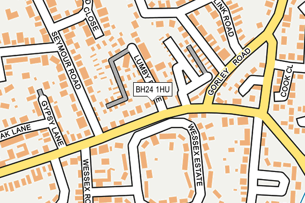 BH24 1HU map - OS OpenMap – Local (Ordnance Survey) BH24 1HU map - OS OpenMap – Local (Ordnance Survey)