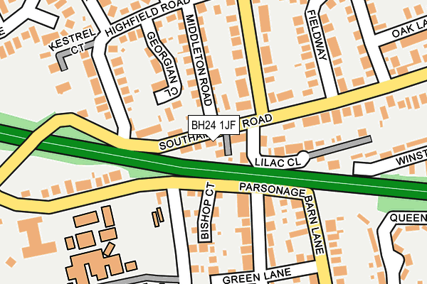 BH24 1JF map - OS OpenMap – Local (Ordnance Survey) BH24 1JF map - OS OpenMap – Local (Ordnance Survey)