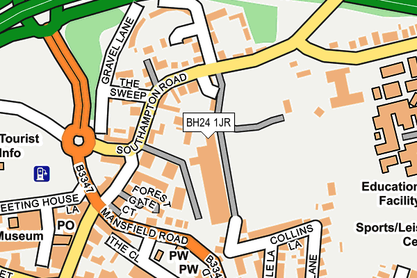 BH24 1JR map - OS OpenMap – Local (Ordnance Survey) BH24 1JR map - OS OpenMap – Local (Ordnance Survey)