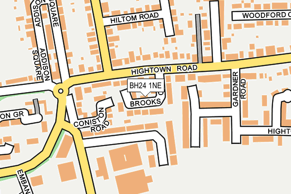 BH24 1NE map - OS OpenMap – Local (Ordnance Survey) BH24 1NE map - OS OpenMap – Local (Ordnance Survey)