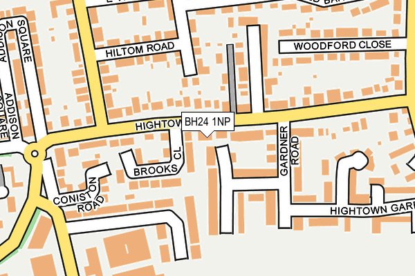 BH24 1NP map - OS OpenMap – Local (Ordnance Survey) BH24 1NP map - OS OpenMap – Local (Ordnance Survey)