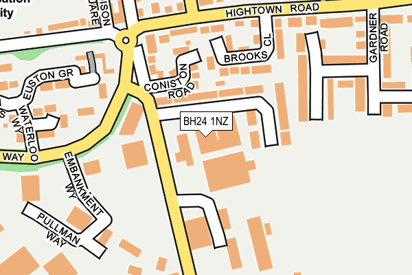 BH24 1NZ map - OS OpenMap – Local (Ordnance Survey) BH24 1NZ map - OS OpenMap – Local (Ordnance Survey)