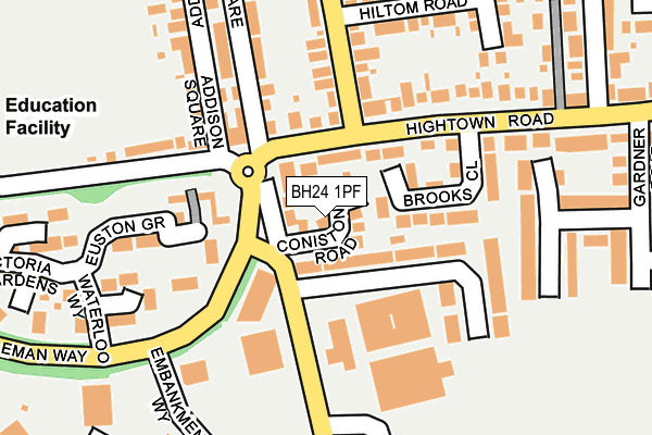 BH24 1PF map - OS OpenMap – Local (Ordnance Survey) BH24 1PF map - OS OpenMap – Local (Ordnance Survey)