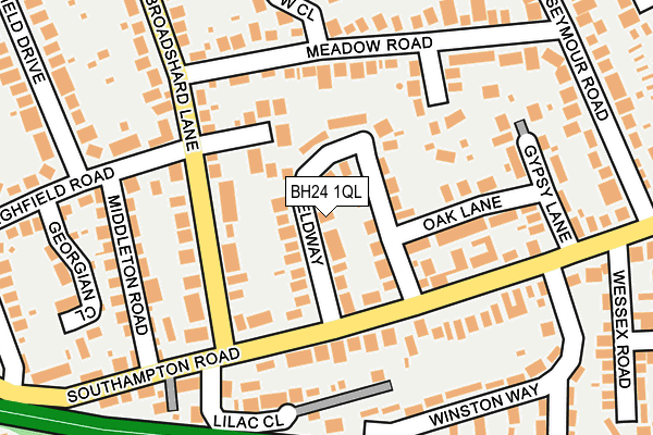 BH24 1QL map - OS OpenMap – Local (Ordnance Survey) BH24 1QL map - OS OpenMap – Local (Ordnance Survey)