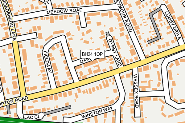 BH24 1QP map - OS OpenMap – Local (Ordnance Survey) BH24 1QP map - OS OpenMap – Local (Ordnance Survey)