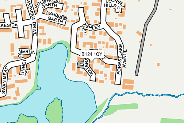 BH24 1QY map - OS OpenMap – Local (Ordnance Survey) BH24 1QY map - OS OpenMap – Local (Ordnance Survey)