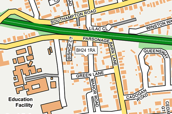BH24 1RA map - OS OpenMap – Local (Ordnance Survey) BH24 1RA map - OS OpenMap – Local (Ordnance Survey)