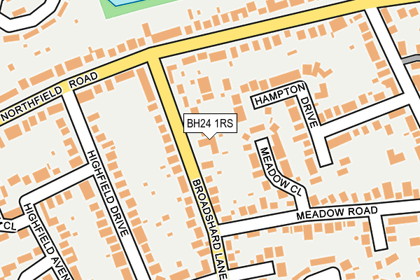 BH24 1RS map - OS OpenMap – Local (Ordnance Survey) BH24 1RS map - OS OpenMap – Local (Ordnance Survey)