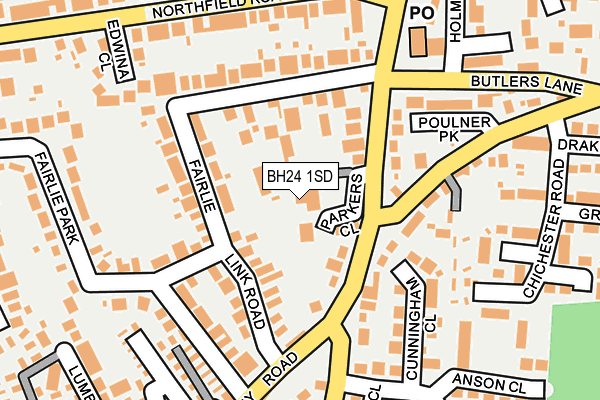 BH24 1SD map - OS OpenMap – Local (Ordnance Survey) BH24 1SD map - OS OpenMap – Local (Ordnance Survey)