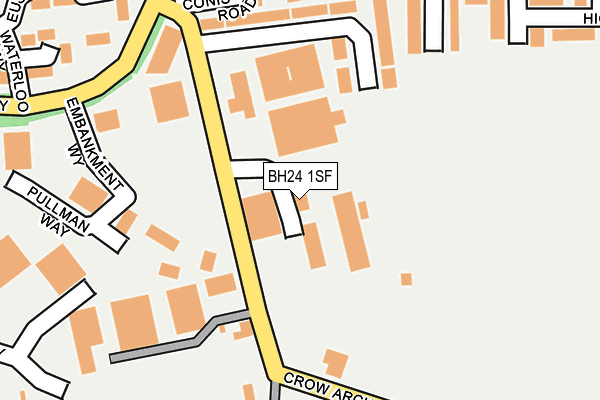 BH24 1SF map - OS OpenMap – Local (Ordnance Survey) BH24 1SF map - OS OpenMap – Local (Ordnance Survey)