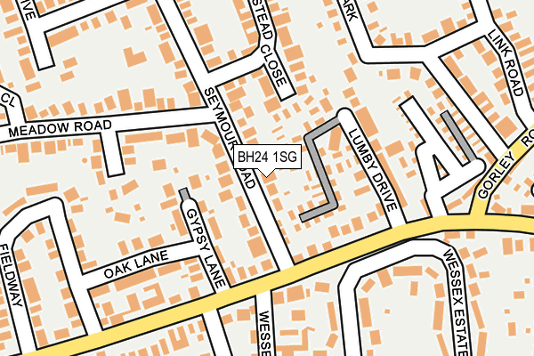BH24 1SG map - OS OpenMap – Local (Ordnance Survey) BH24 1SG map - OS OpenMap – Local (Ordnance Survey)