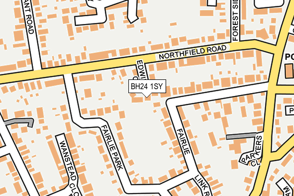 BH24 1SY map - OS OpenMap – Local (Ordnance Survey) BH24 1SY map - OS OpenMap – Local (Ordnance Survey)