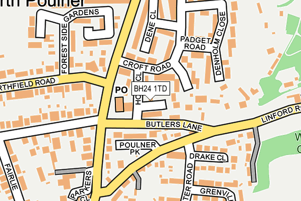 BH24 1TD map - OS OpenMap – Local (Ordnance Survey) BH24 1TD map - OS OpenMap – Local (Ordnance Survey)