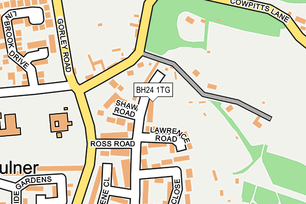 BH24 1TG map - OS OpenMap – Local (Ordnance Survey) BH24 1TG map - OS OpenMap – Local (Ordnance Survey)