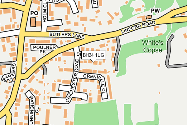 BH24 1UG map - OS OpenMap – Local (Ordnance Survey) BH24 1UG map - OS OpenMap – Local (Ordnance Survey)
