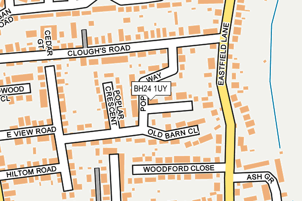 BH24 1UY map - OS OpenMap – Local (Ordnance Survey)