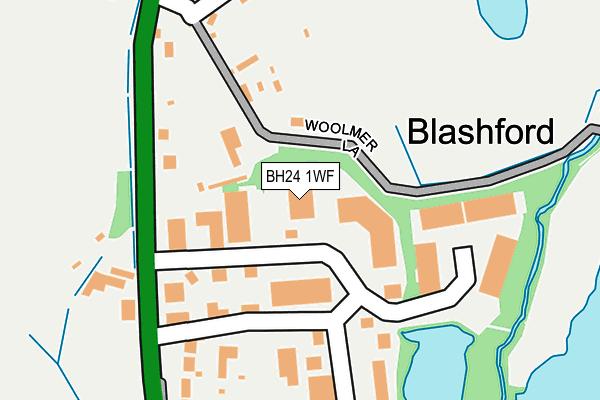 BH24 1WF map - OS OpenMap – Local (Ordnance Survey) BH24 1WF map - OS OpenMap – Local (Ordnance Survey)