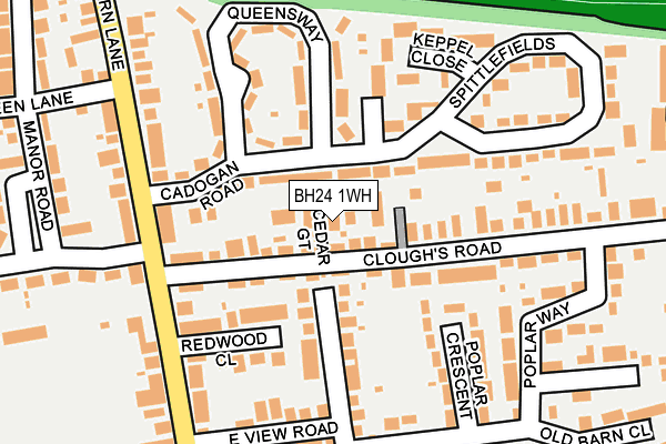 BH24 1WH map - OS OpenMap – Local (Ordnance Survey)
