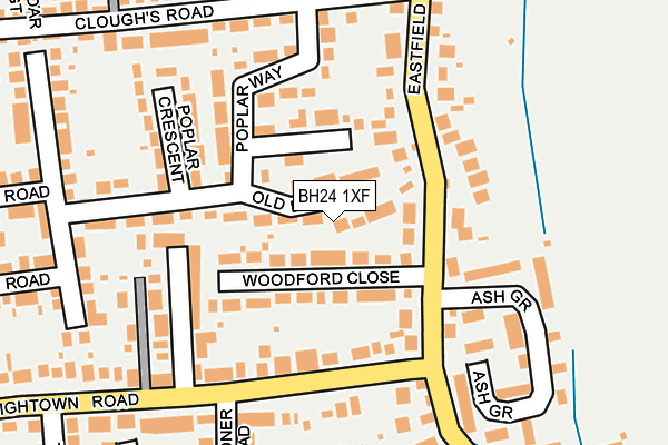 BH24 1XF map - OS OpenMap – Local (Ordnance Survey) BH24 1XF map - OS OpenMap – Local (Ordnance Survey)