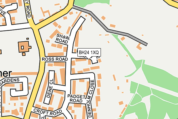 BH24 1XQ map - OS OpenMap – Local (Ordnance Survey) BH24 1XQ map - OS OpenMap – Local (Ordnance Survey)
