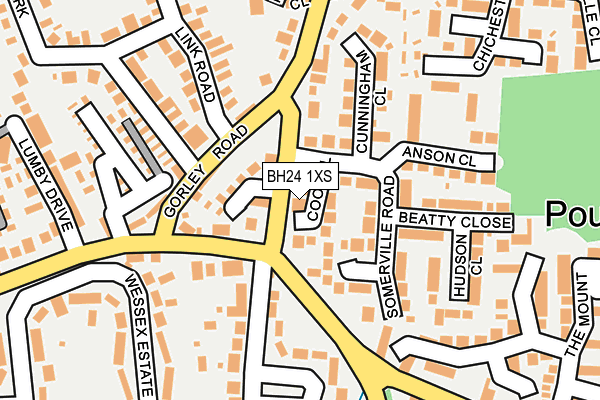 BH24 1XS map - OS OpenMap – Local (Ordnance Survey) BH24 1XS map - OS OpenMap – Local (Ordnance Survey)
