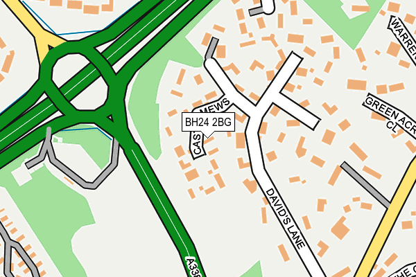 BH24 2BG map - OS OpenMap – Local (Ordnance Survey) BH24 2BG map - OS OpenMap – Local (Ordnance Survey)