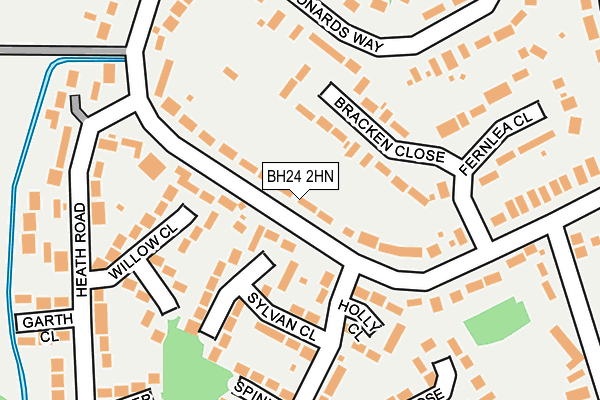 BH24 2HN map - OS OpenMap – Local (Ordnance Survey) BH24 2HN map - OS OpenMap – Local (Ordnance Survey)