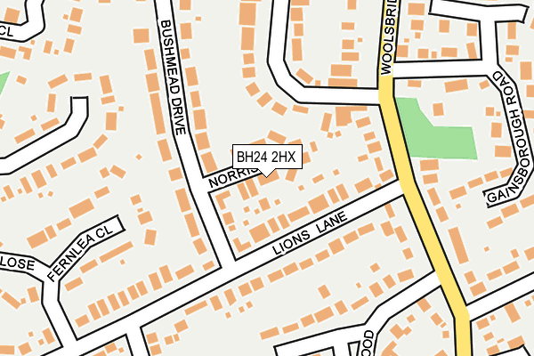 BH24 2HX map - OS OpenMap – Local (Ordnance Survey) BH24 2HX map - OS OpenMap – Local (Ordnance Survey)