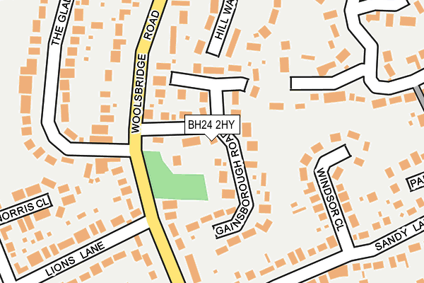 BH24 2HY map - OS OpenMap – Local (Ordnance Survey) BH24 2HY map - OS OpenMap – Local (Ordnance Survey)