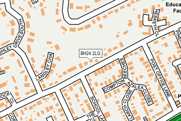 BH24 2LG map - OS OpenMap – Local (Ordnance Survey) BH24 2LG map - OS OpenMap – Local (Ordnance Survey)