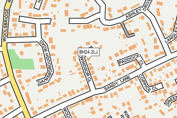 BH24 2LJ map - OS OpenMap – Local (Ordnance Survey) BH24 2LJ map - OS OpenMap – Local (Ordnance Survey)