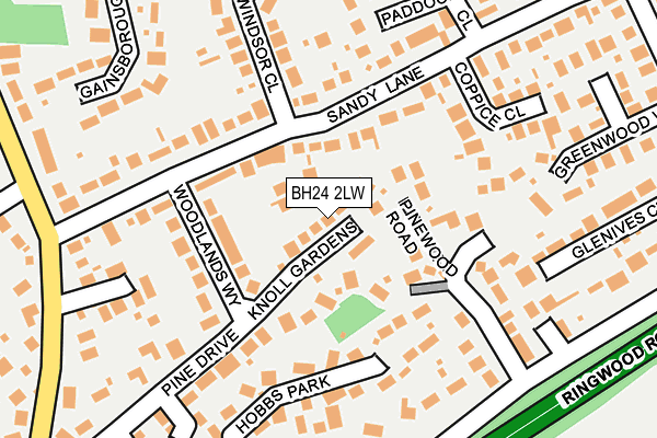 BH24 2LW map - OS OpenMap – Local (Ordnance Survey) BH24 2LW map - OS OpenMap – Local (Ordnance Survey)