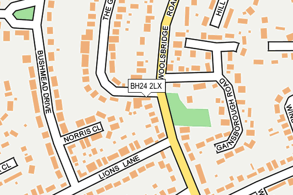 BH24 2LX map - OS OpenMap – Local (Ordnance Survey) BH24 2LX map - OS OpenMap – Local (Ordnance Survey)