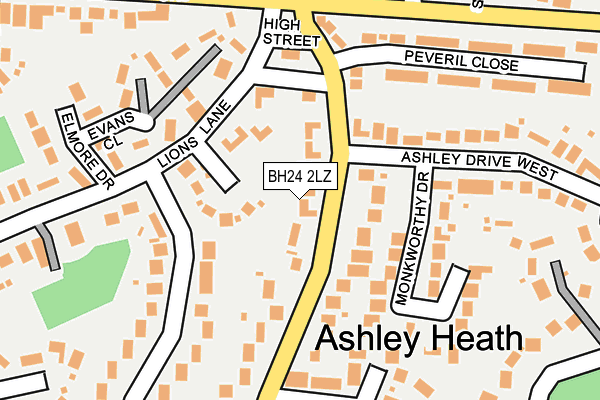 BH24 2LZ map - OS OpenMap – Local (Ordnance Survey) BH24 2LZ map - OS OpenMap – Local (Ordnance Survey)