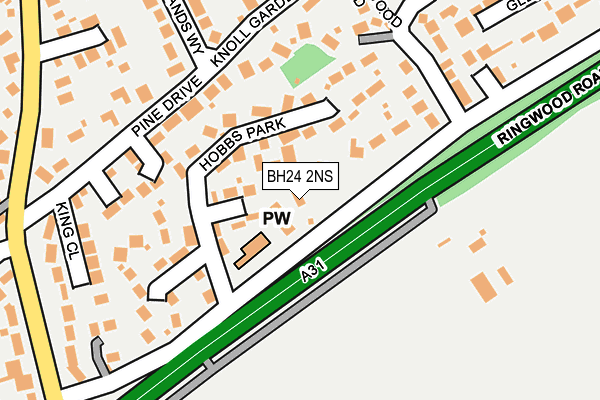 BH24 2NS map - OS OpenMap – Local (Ordnance Survey) BH24 2NS map - OS OpenMap – Local (Ordnance Survey)